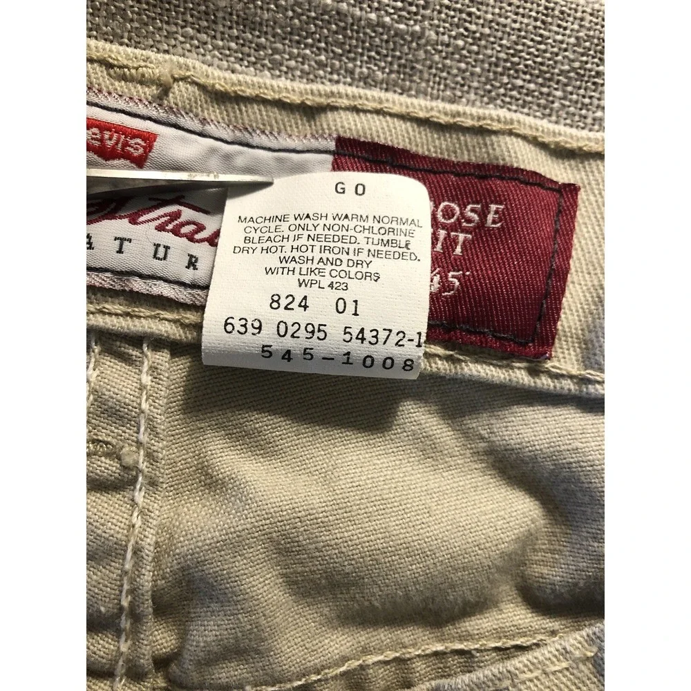 Vintage Levis Jeans Men 36x30 Tan Loose Fit 545 90s Y2K Made in USA